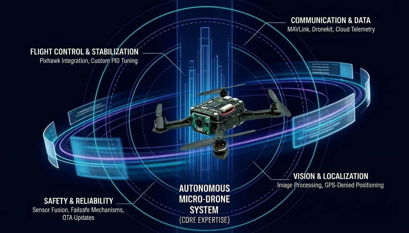 Autonomous Micro-Drone Ecosystem for Industrial inspection/Safety